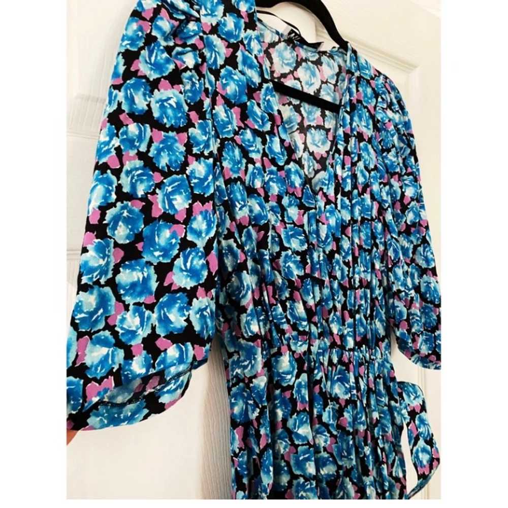 ZARA BLUE FLORAL DRESS SMALL - image 5