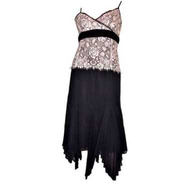 Karen Millen lace black and pink cocktail dress si