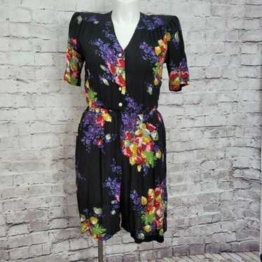 Vintage 90s SL Fashions Floral Romper