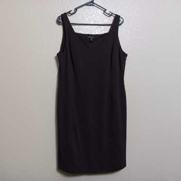 Eileen Fisher Brown Ponte Knit V-Neck Dress - image 1