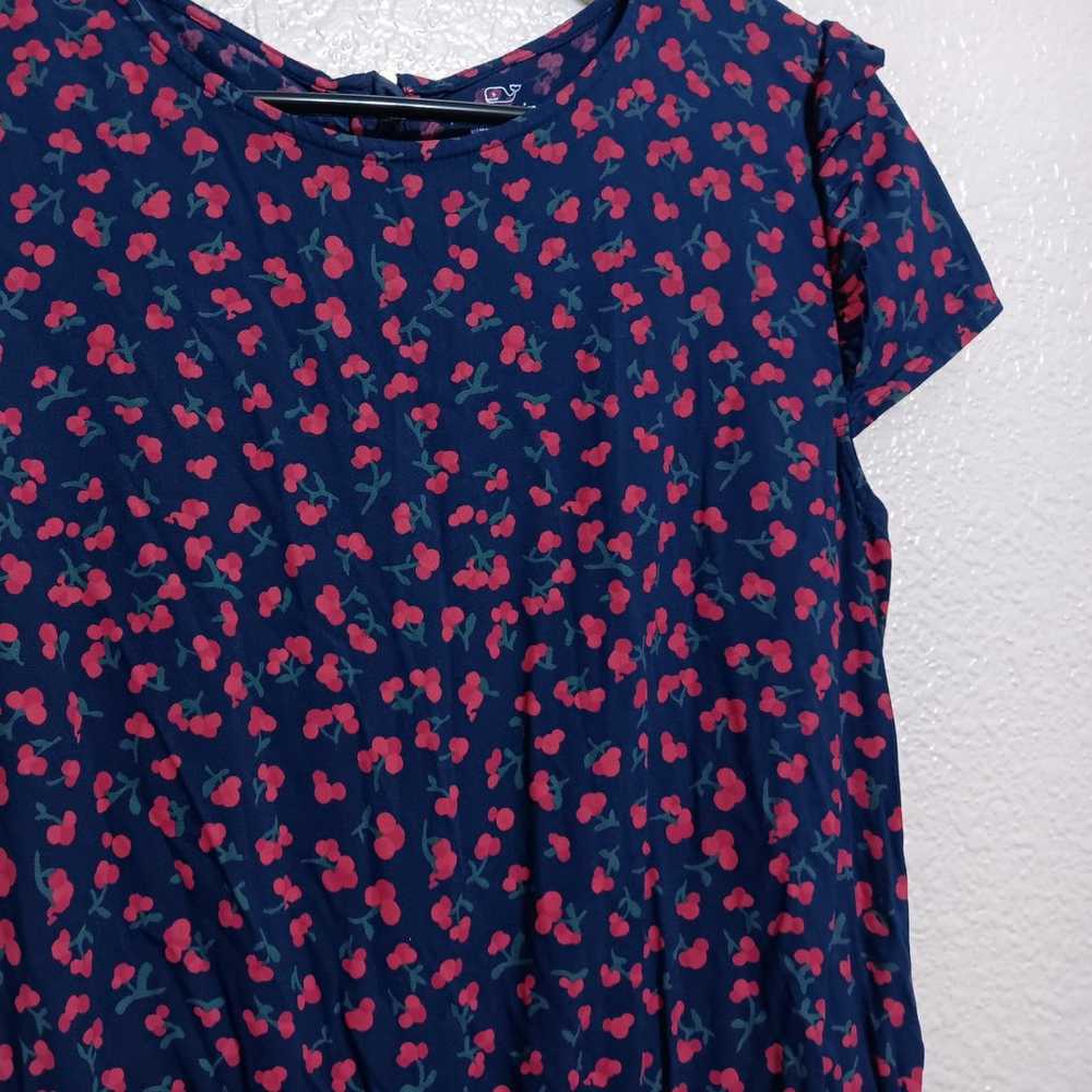 Vineyard Vines Navy Blue Red Cherries Stretch Jum… - image 3