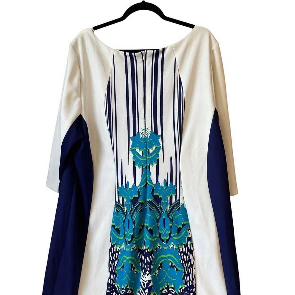 Sangria Sheath Dress Color Block Placed Geometric… - image 6
