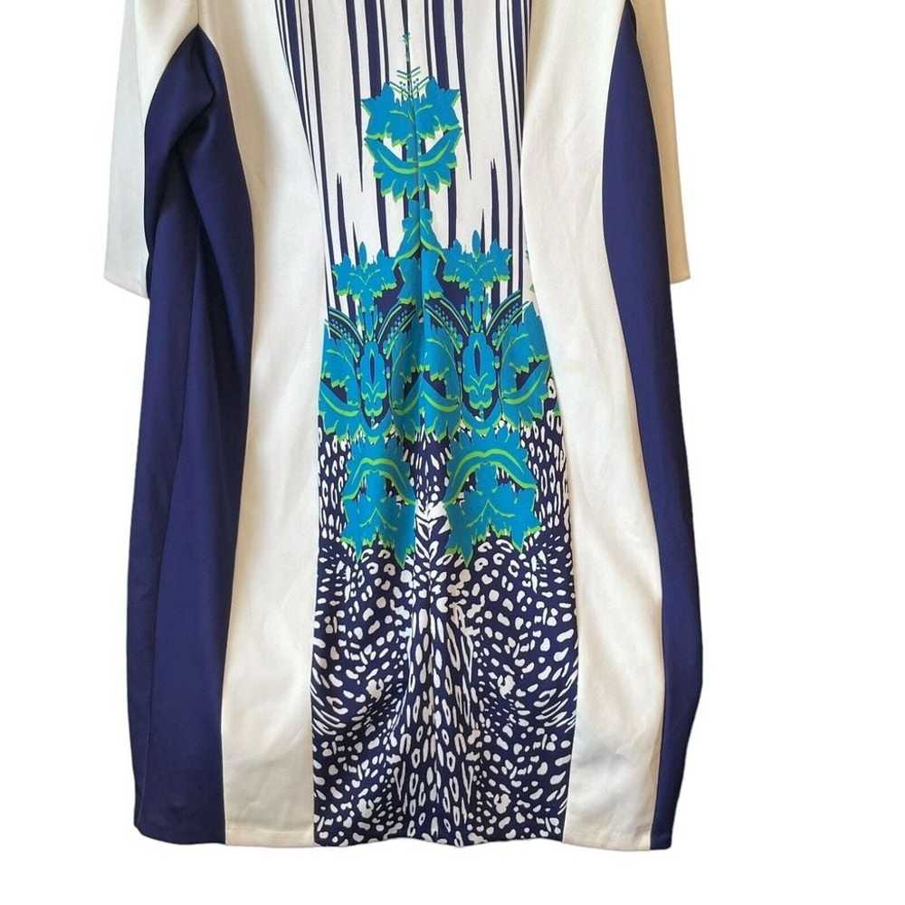 Sangria Sheath Dress Color Block Placed Geometric… - image 7