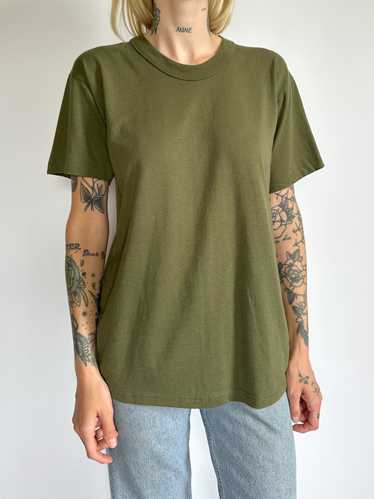 1980s Military Green T Shirt