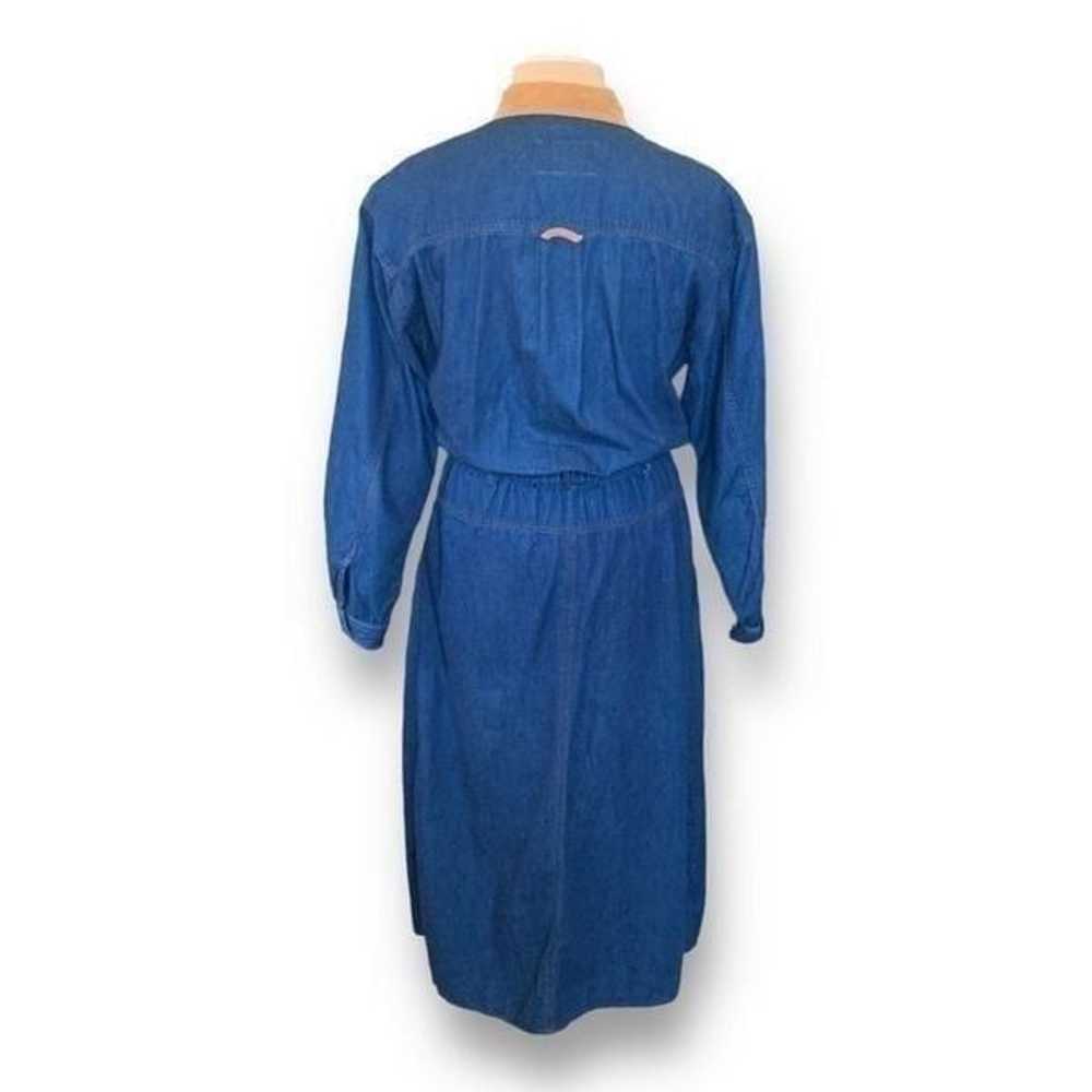 Vintage Liz Claiborne Dress Western Style Denim T… - image 8