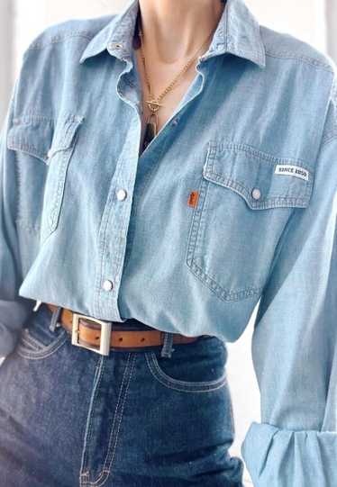 Levi’s denim chambray western shirt