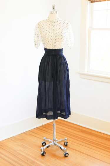 Vintage 1940s Dress - SPLENDID Summery Midnight Bl