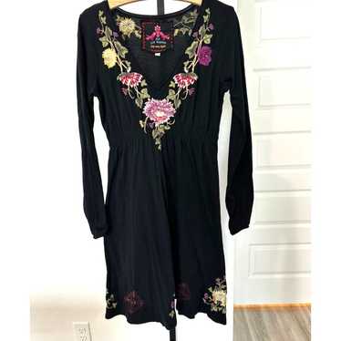 Johnny Was Black Floral Embroidered Long Sleeve M… - image 1