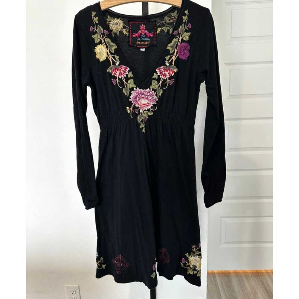 Johnny Was Black Floral Embroidered Long Sleeve M… - image 2