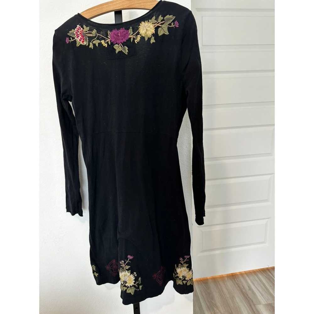 Johnny Was Black Floral Embroidered Long Sleeve M… - image 3