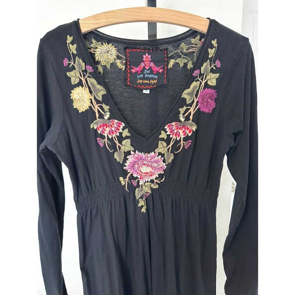 Johnny Was Black Floral Embroidered Long Sleeve M… - image 6