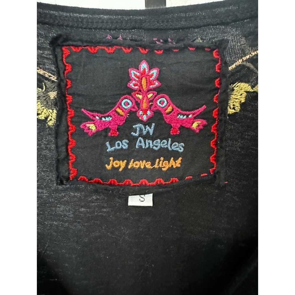 Johnny Was Black Floral Embroidered Long Sleeve M… - image 7