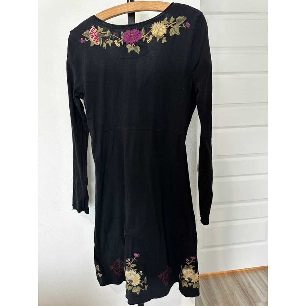 Johnny Was Black Floral Embroidered Long Sleeve M… - image 9