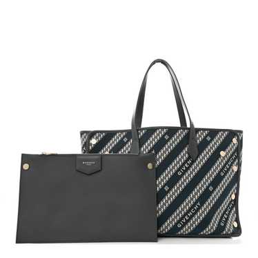 GIVENCHY Canvas Jacquard Medium Bond Tote Oil Blue