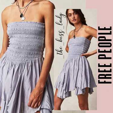 Free People dress mini or strapless top pleated sm