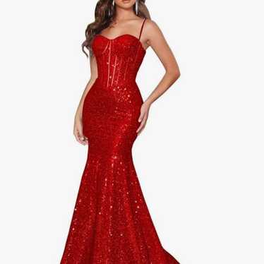 New red prom dress