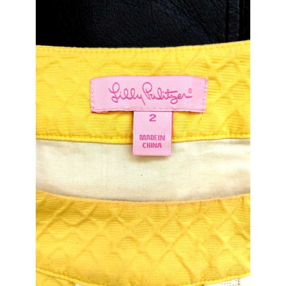 Lilly Pulitzer Sz 2 JACQUELINE SUNGLOW YELLOW Shi… - image 7