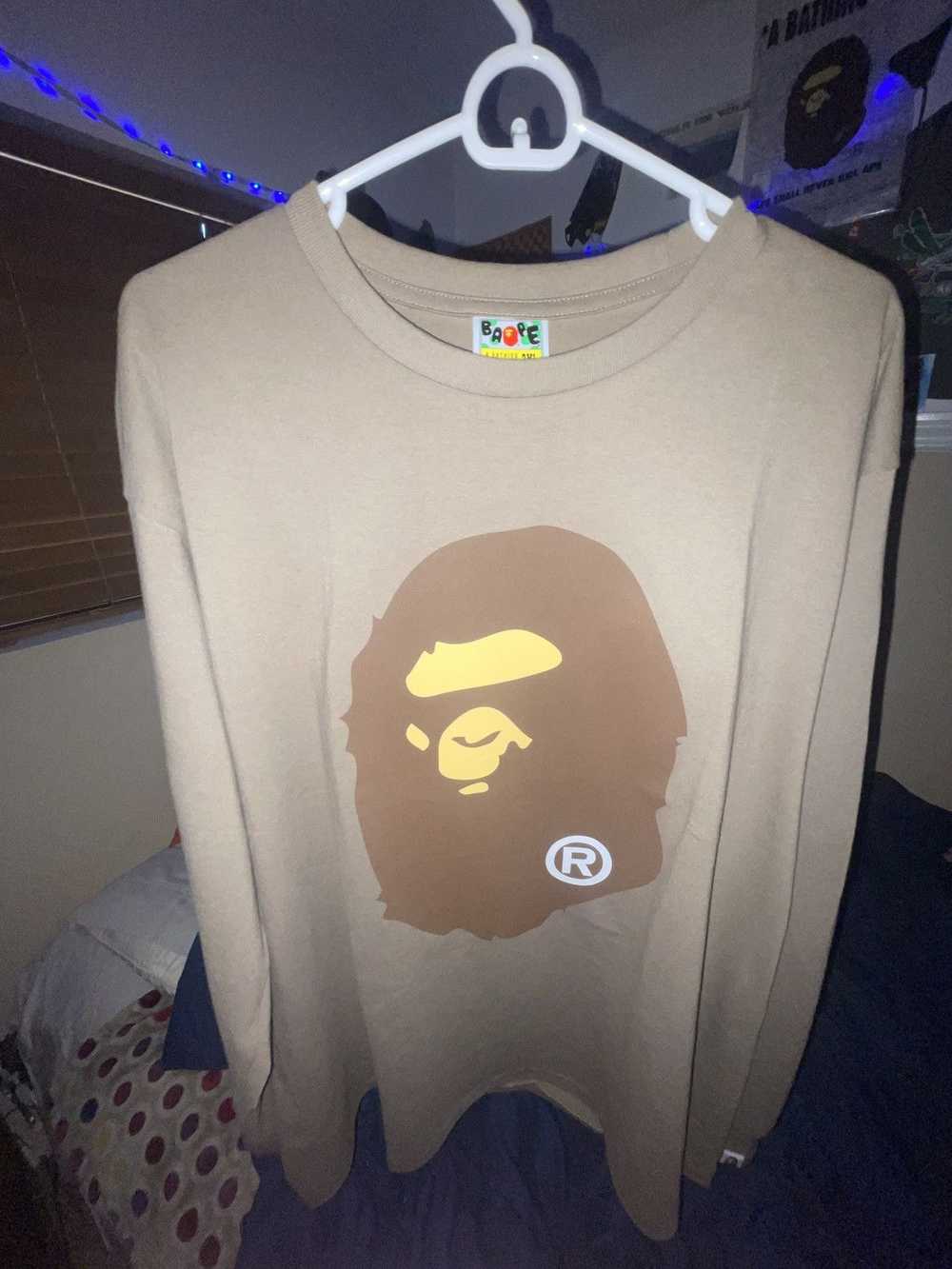 Bape BIG APE HEAD L/S TEE - image 1