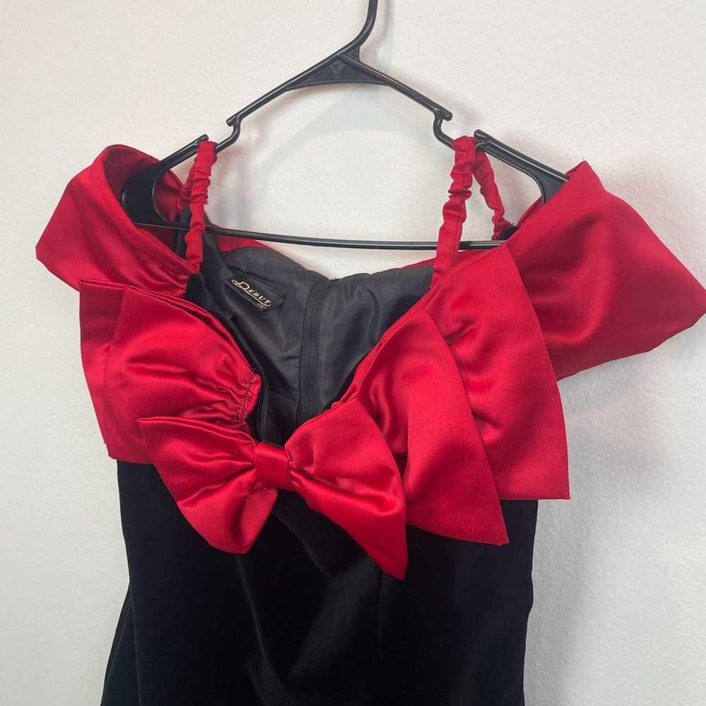 Debut Velvet Bow Dress, Size 12 - image 4