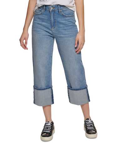 Karl Lagerfeld Paris Women's Cuffed Cropped Jeans 
