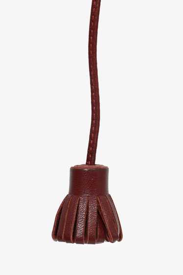 Hermès Burgundy Leather Mini Tassel 'Carmencita' P