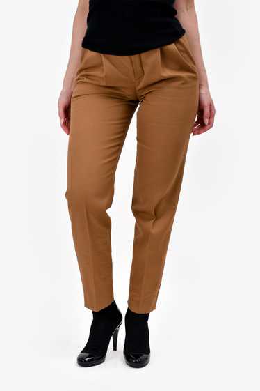 Red Valentino Tan High-Waisted Tapered Trousers Si