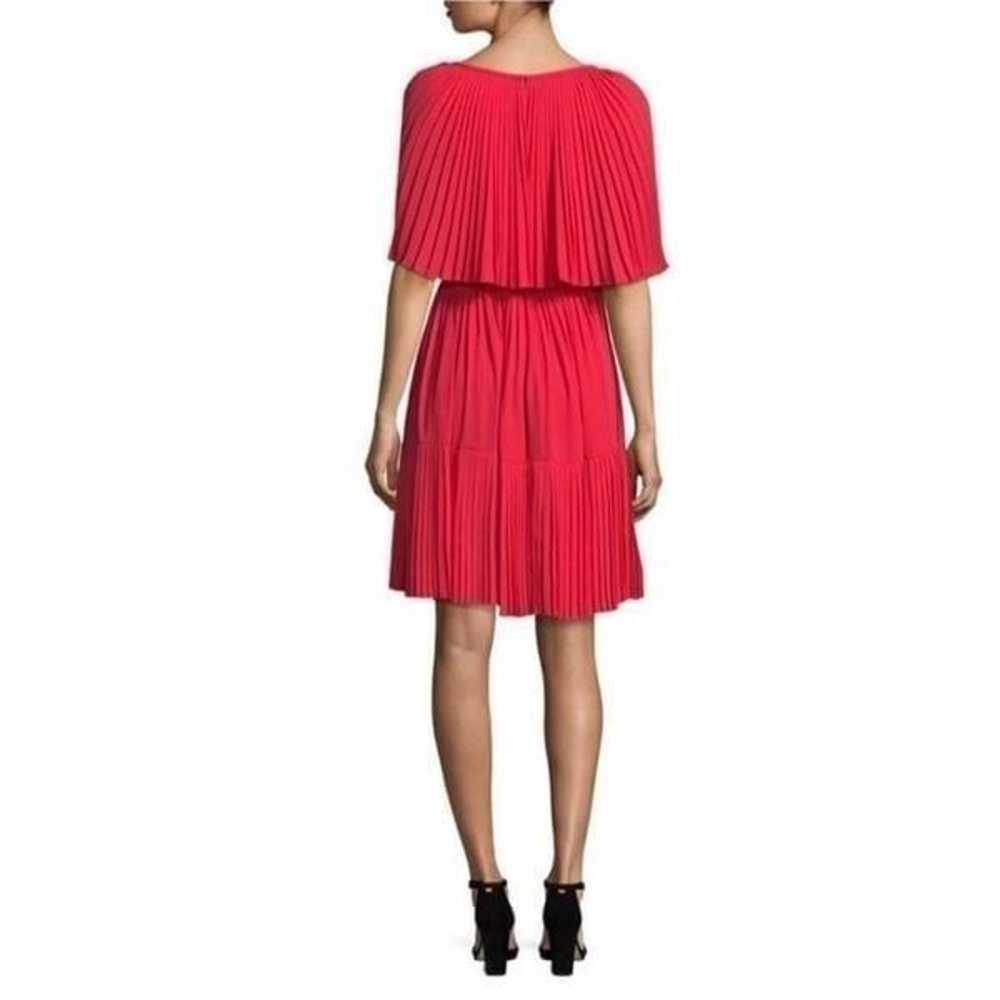 Kate Spade Red Pleated Cape Dress - image 2