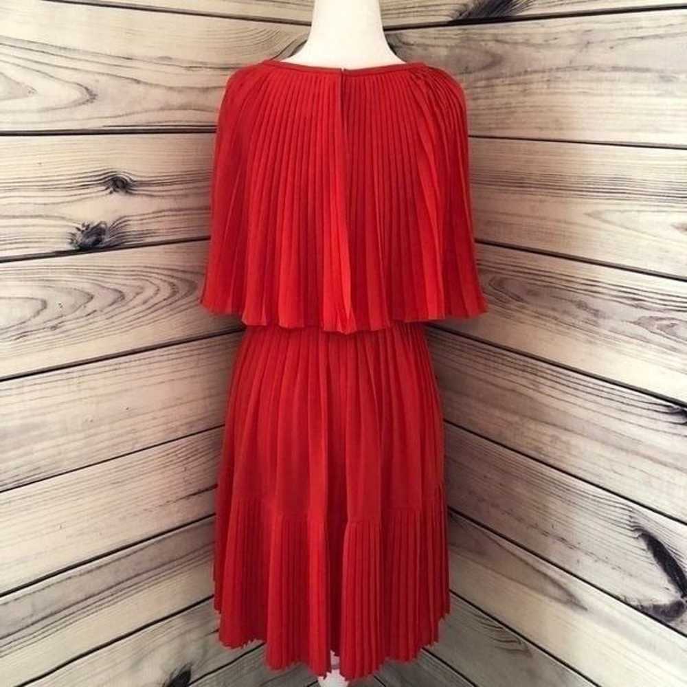 Kate Spade Red Pleated Cape Dress - image 8