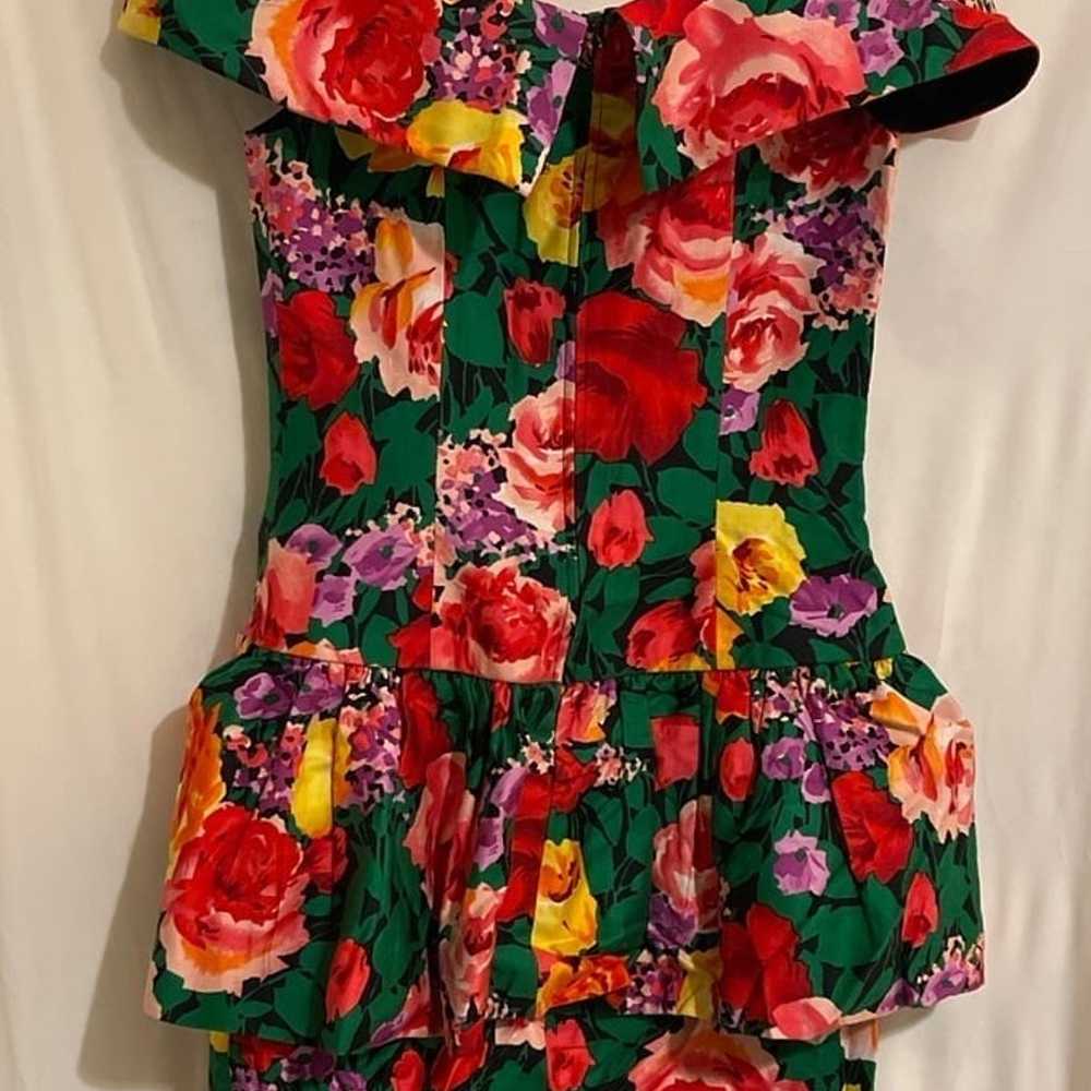 AJ Bari Vintage Floral Tiered Dress - image 2