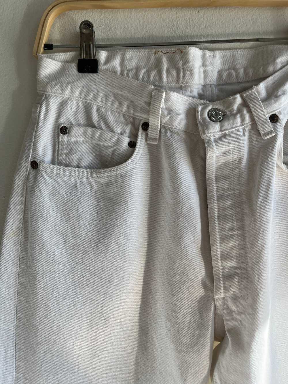 Vintage 1980’s Levi’s 501 White Denim Jeans - image 2