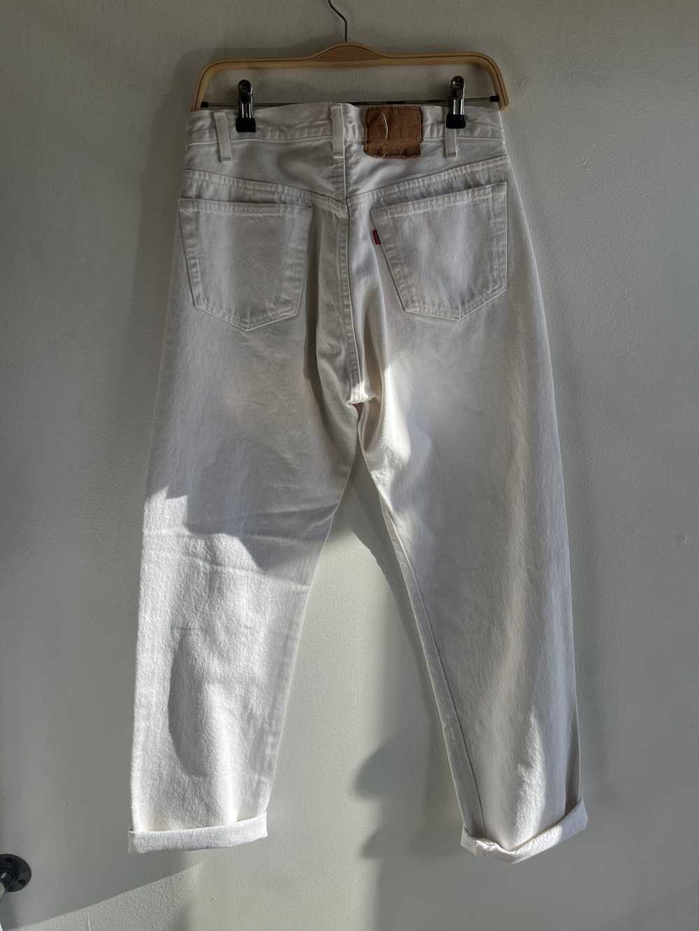 Vintage 1980’s Levi’s 501 White Denim Jeans - image 3