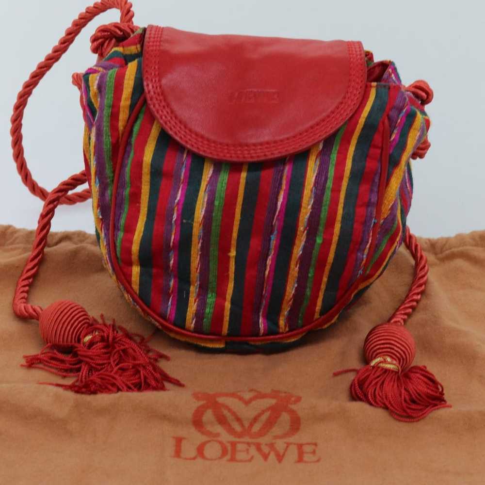 Loewe LOEWE Shoulder Bag cotton Multicolor Red Au… - image 12