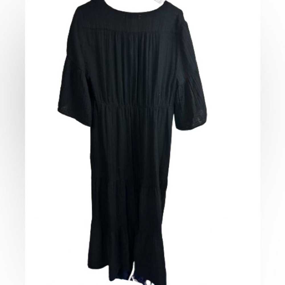 Xirena Kendall black gauze tiered midi dress - image 4