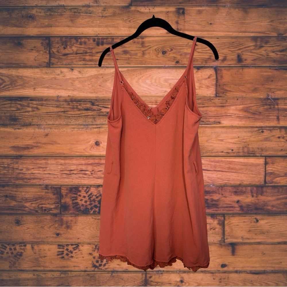 Brand Entro Mauve Lace Shorts Romper Large - image 2