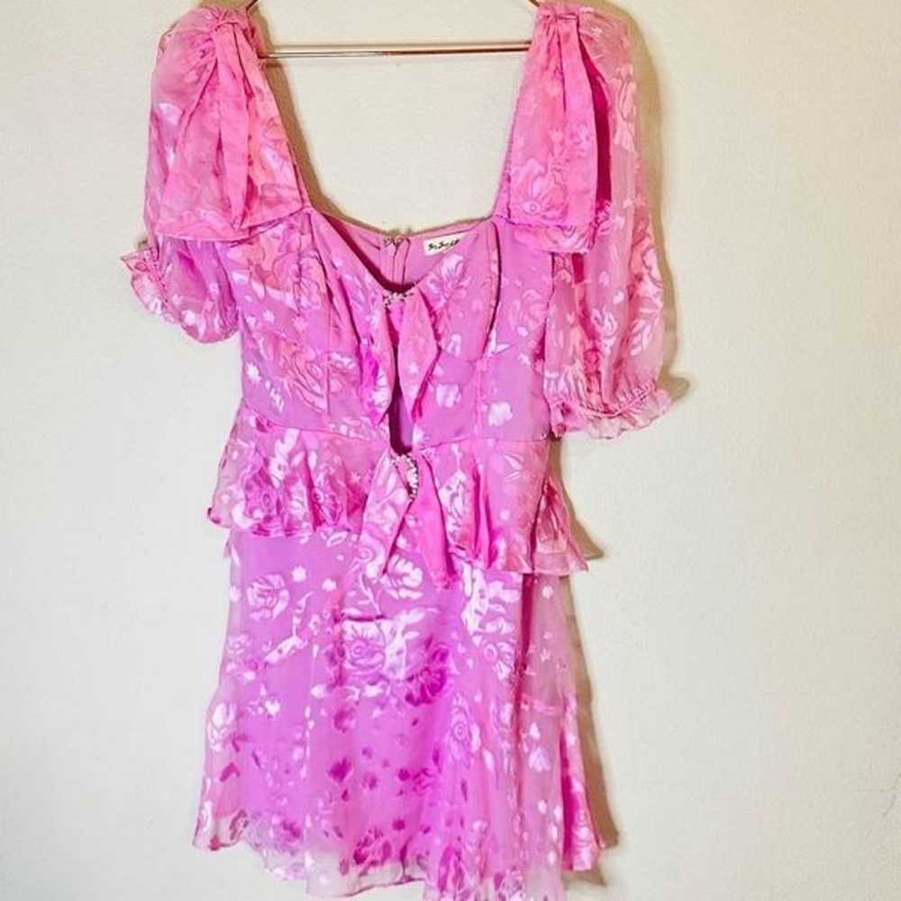 NWOT For Love & Lemons Cosmo Pink Mini Dress XS - image 5