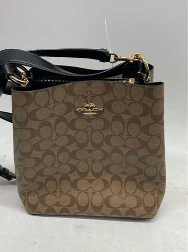 Coach Brown Coated Canvas Bucket/Crossbody Bag