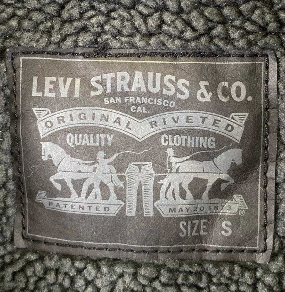 NWT Levi's Mens Black Cotton Sherpa Long Sleeve D… - image 4
