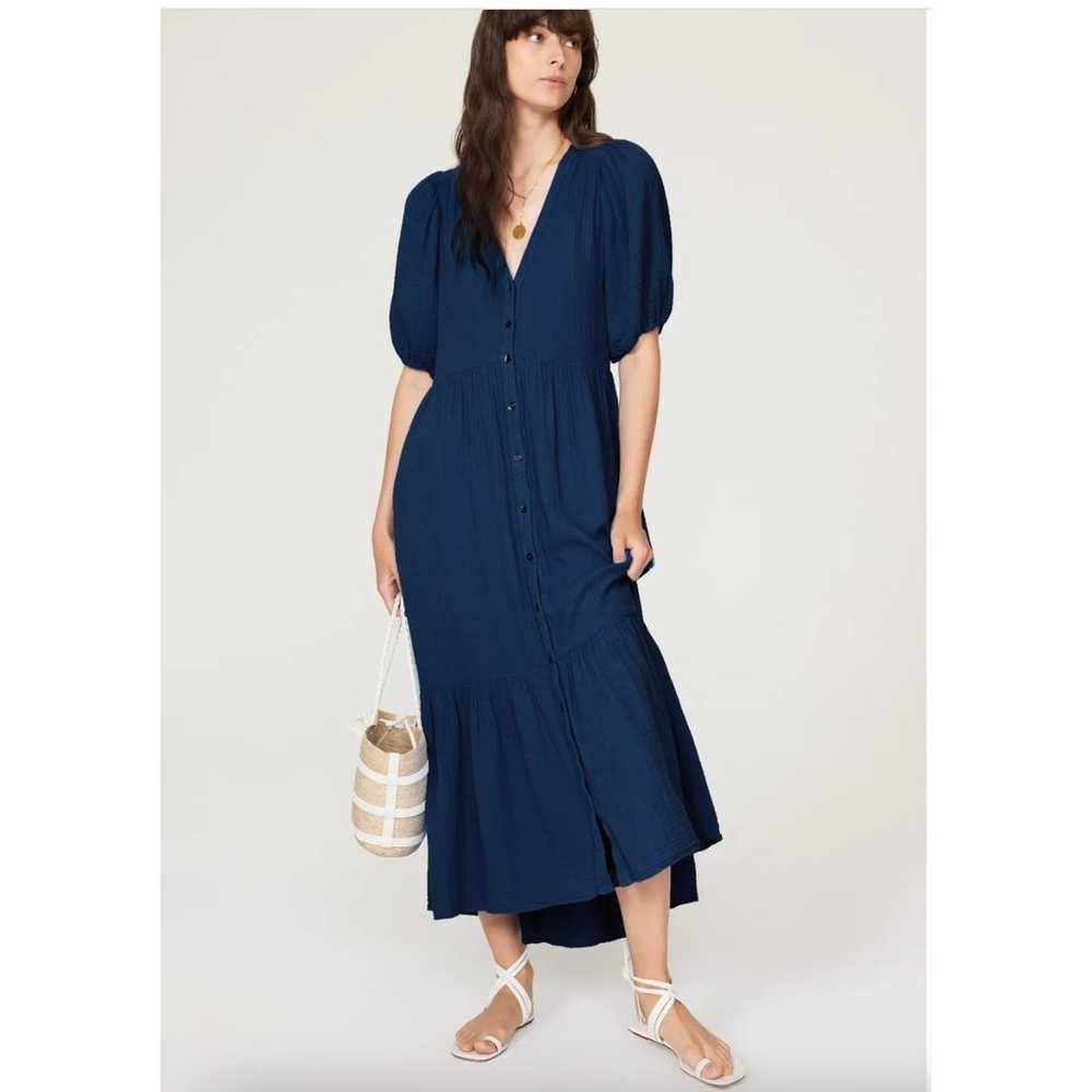 Xirena Dress Womens Large Blue Lennox Puff Sleeve… - image 1
