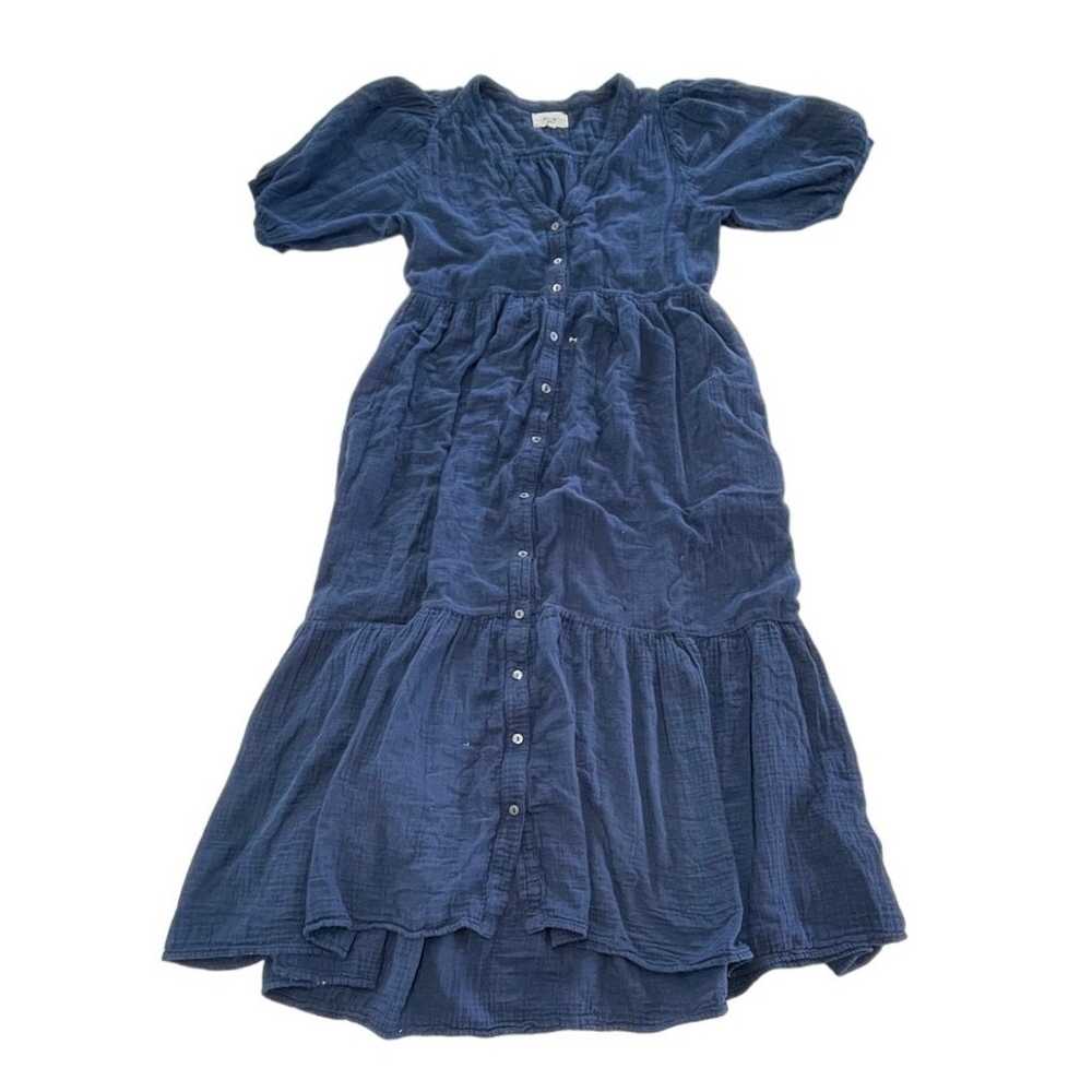Xirena Dress Womens Large Blue Lennox Puff Sleeve… - image 2