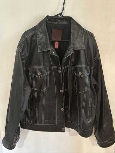 ジャケット・アウター old GAP leather jacket black 90s 00s s-l400.jpg