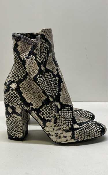 Aldo Aurella Snake Embossed Ankle Boots Grey 7