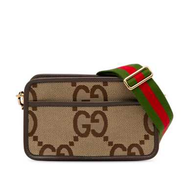 Brown Gucci Mini Jumbo GG Crossbody Bag