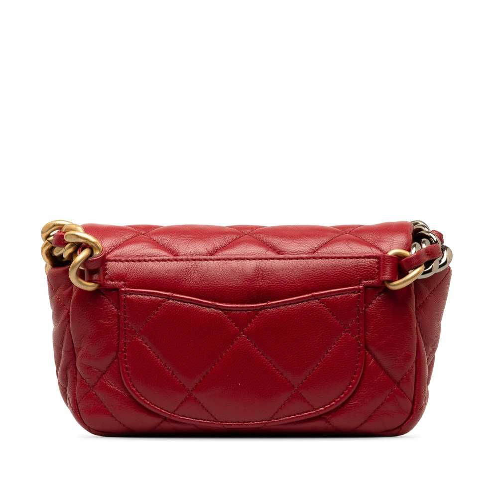 Red Chanel Lambskin 19 Belt Bag - image 3