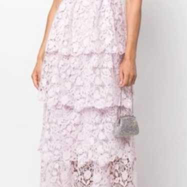 SELF-PORTRAIT Lace Tiered Maxi Dress