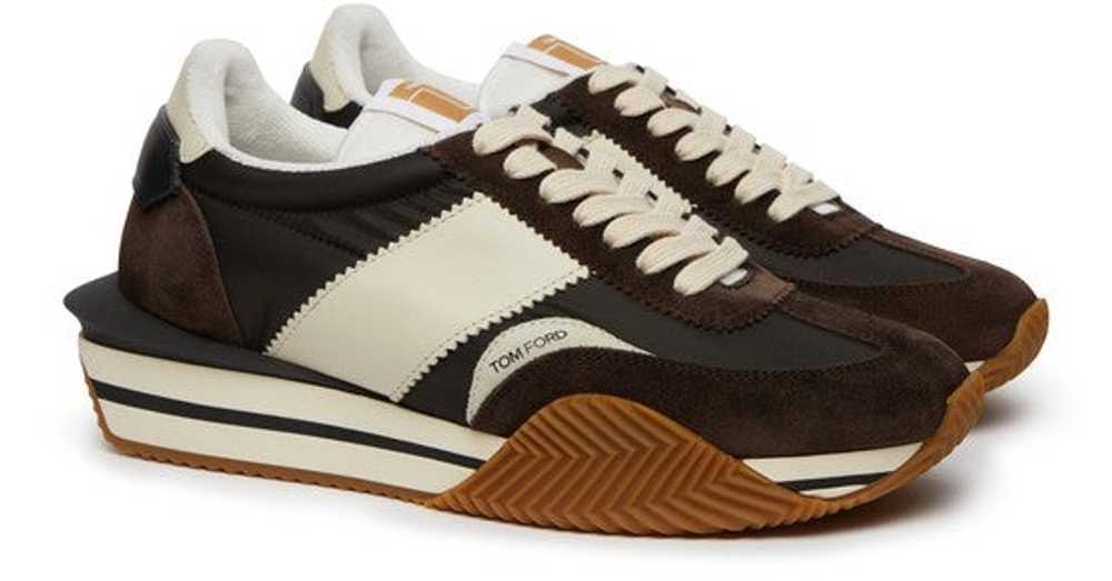 Tom Ford Men Suede & Tech Low Top Sneakers - image 3