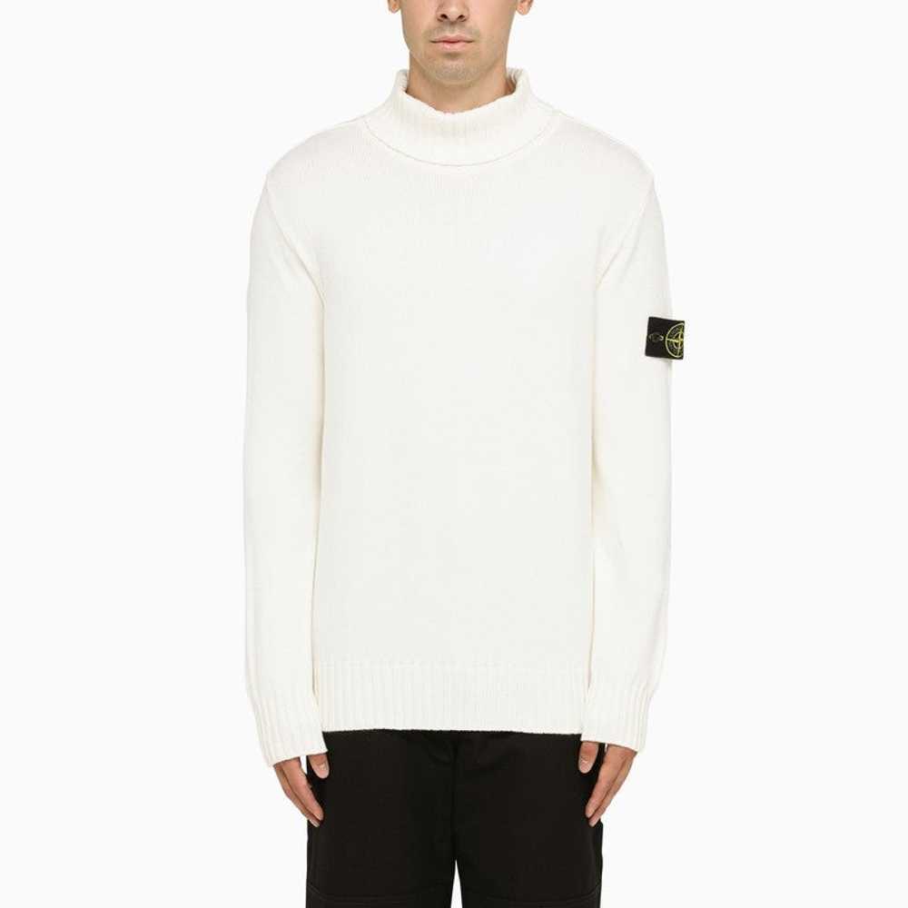 Stone Island White Wool Turtleneck Jumper Men - image 1