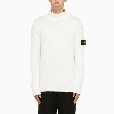 Stone Island White Wool Turtleneck Jumper Men - image 1