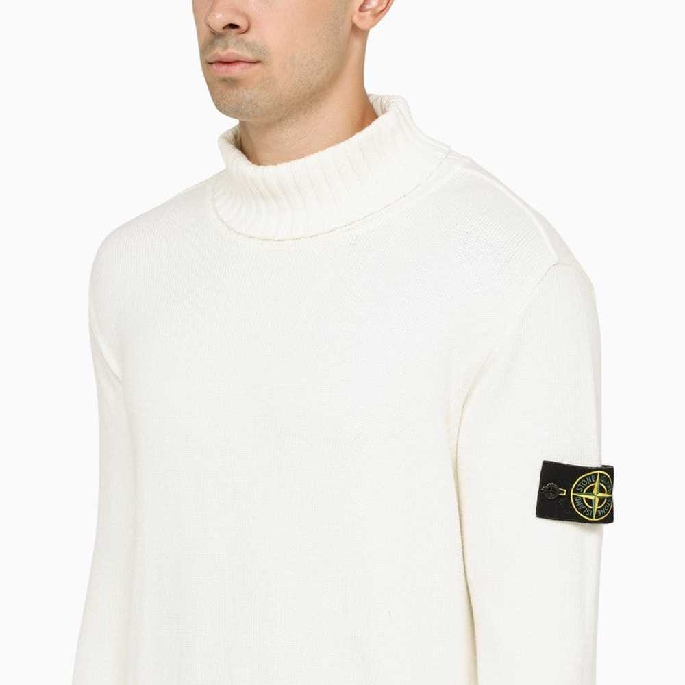 Stone Island White Wool Turtleneck Jumper Men - image 4