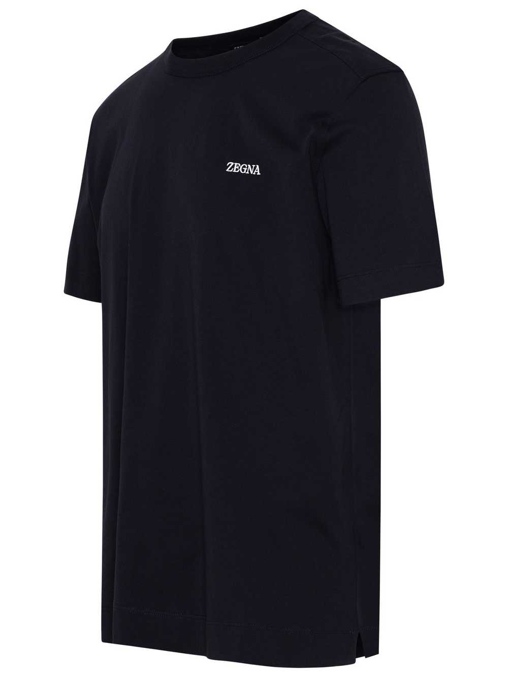 ZEGNA Man T-Shirt In Cotone Navy - image 2