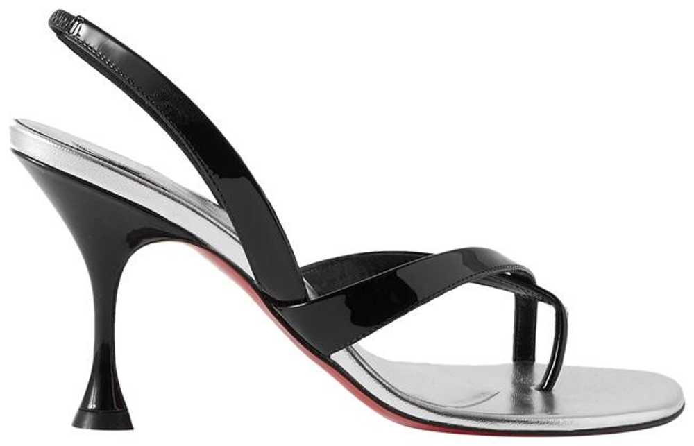 CHRISTIAN LOUBOUTIN Black Taralita 85 Patent-leat… - image 1